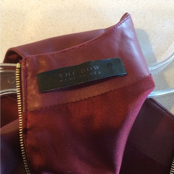THE ROW Burgundy Leather Top - Picture 5 of 8